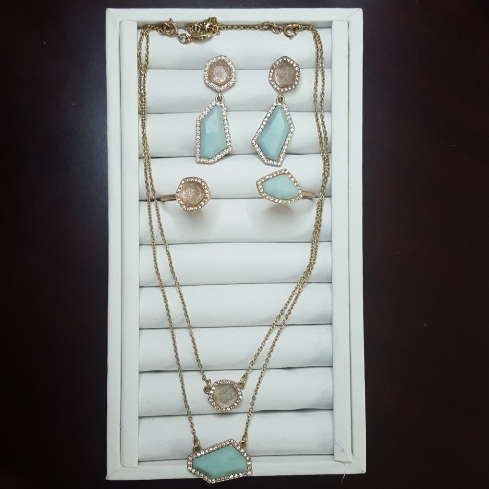 Chloe and isabel Earrings, necklace, and bracelet